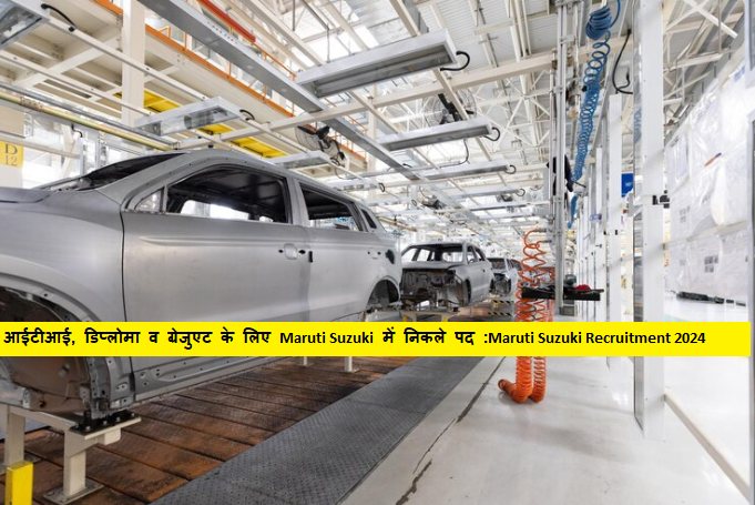 Maruti Suzuki Recruitment 2024