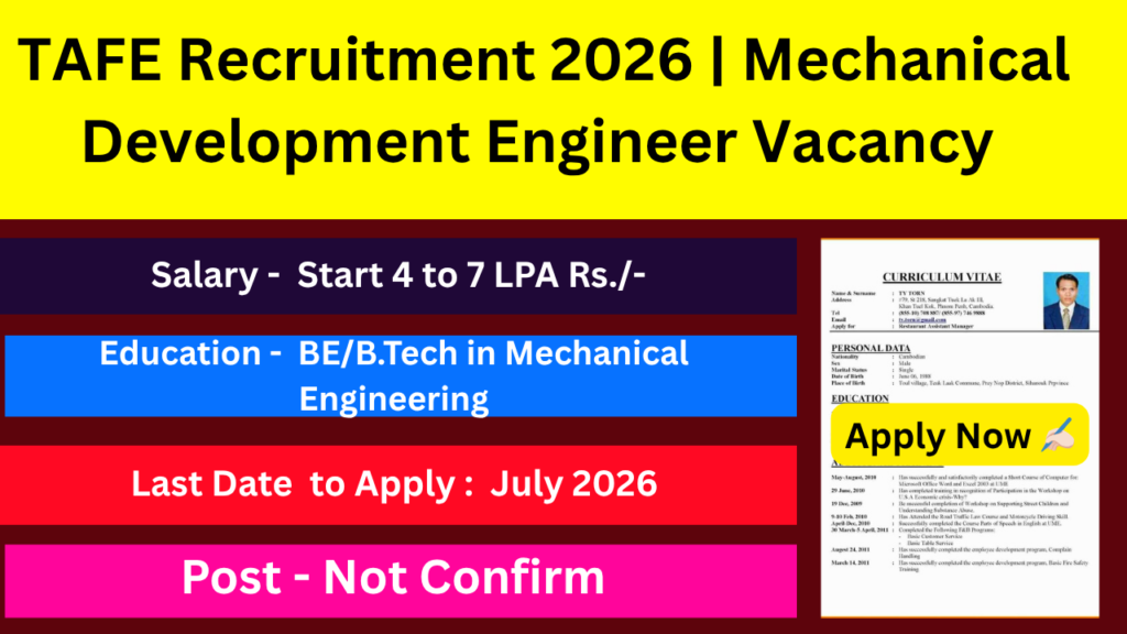 TAFE Recruitment 2026