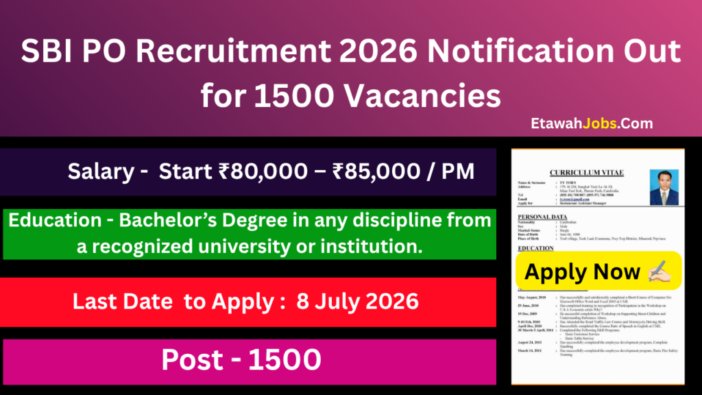 SBI PO Recruitment 2026