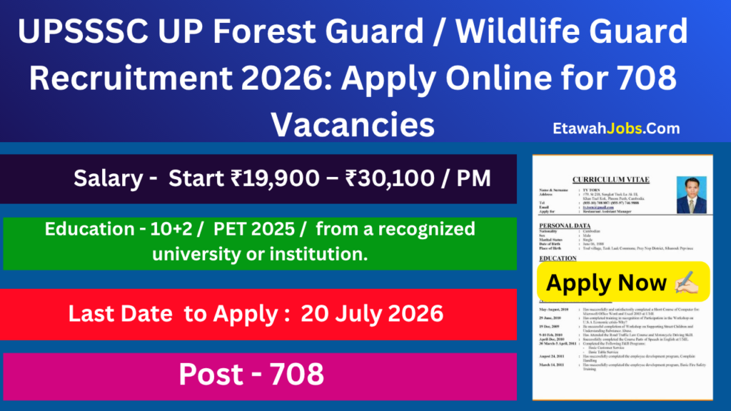 UPSSSC Forest Guard Recruitment 2026