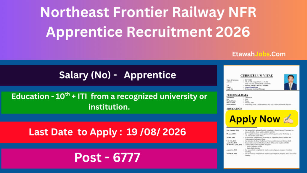 NFR Apprentice Recruitment 2026